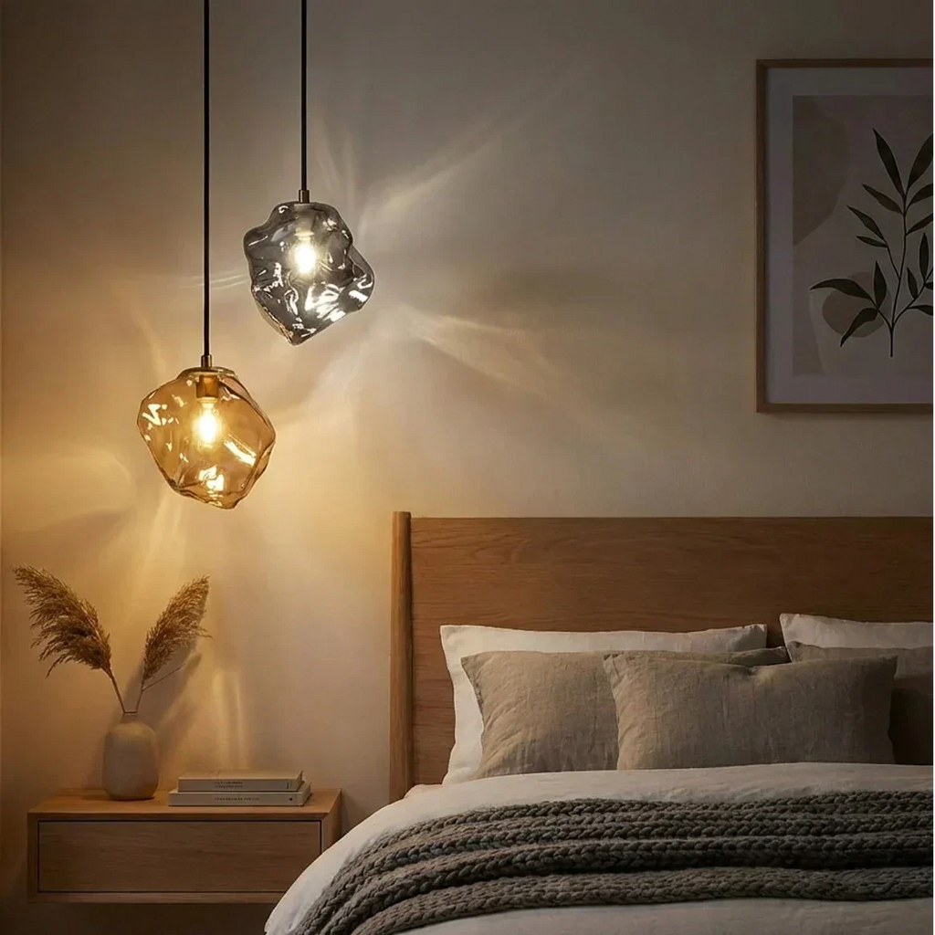 Organic Lava Glass Pendant Light Fixture for Modern Interiors | Temsk