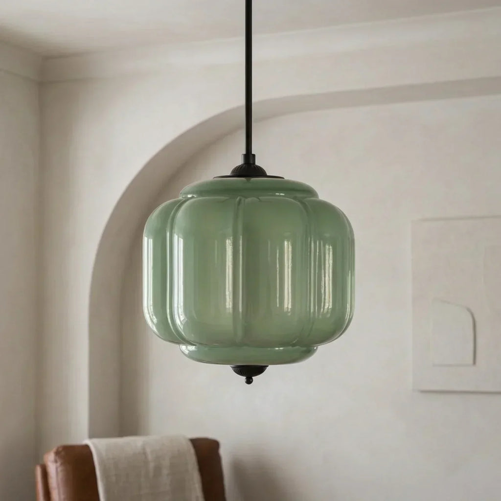 Vintage Glass Pumpkin Pendant Ceiling Light Fixture | Temsk