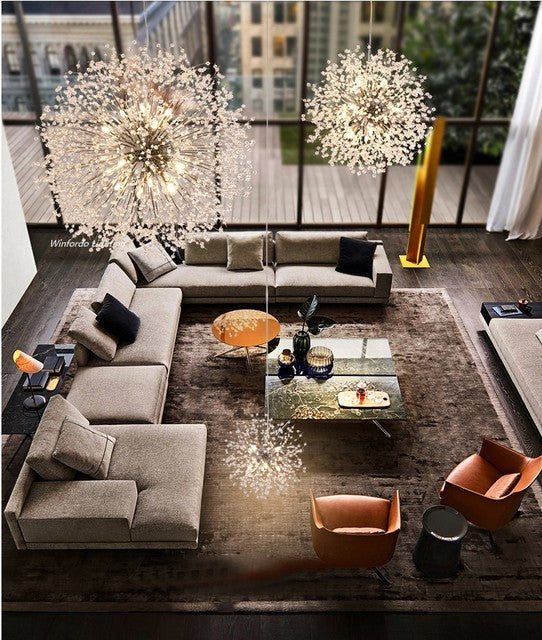 Elegant Dandelion Crystal Pendant Light For Modern Interiors | Temsk
