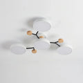 Branch Design Flush Mount Ceiling Light With Wood Accents | Temsk