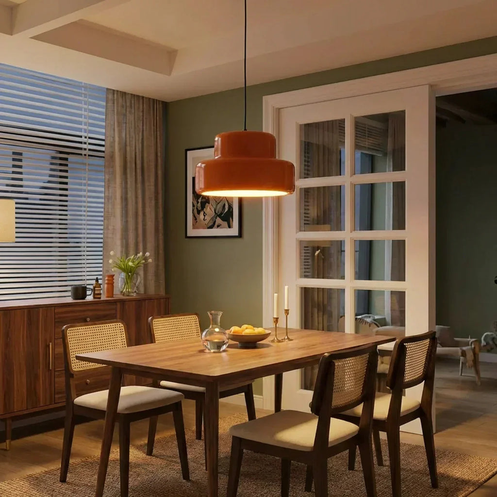 Bauhaus Style Coloured Glass Pendant Light In Bowl Form | Temsk