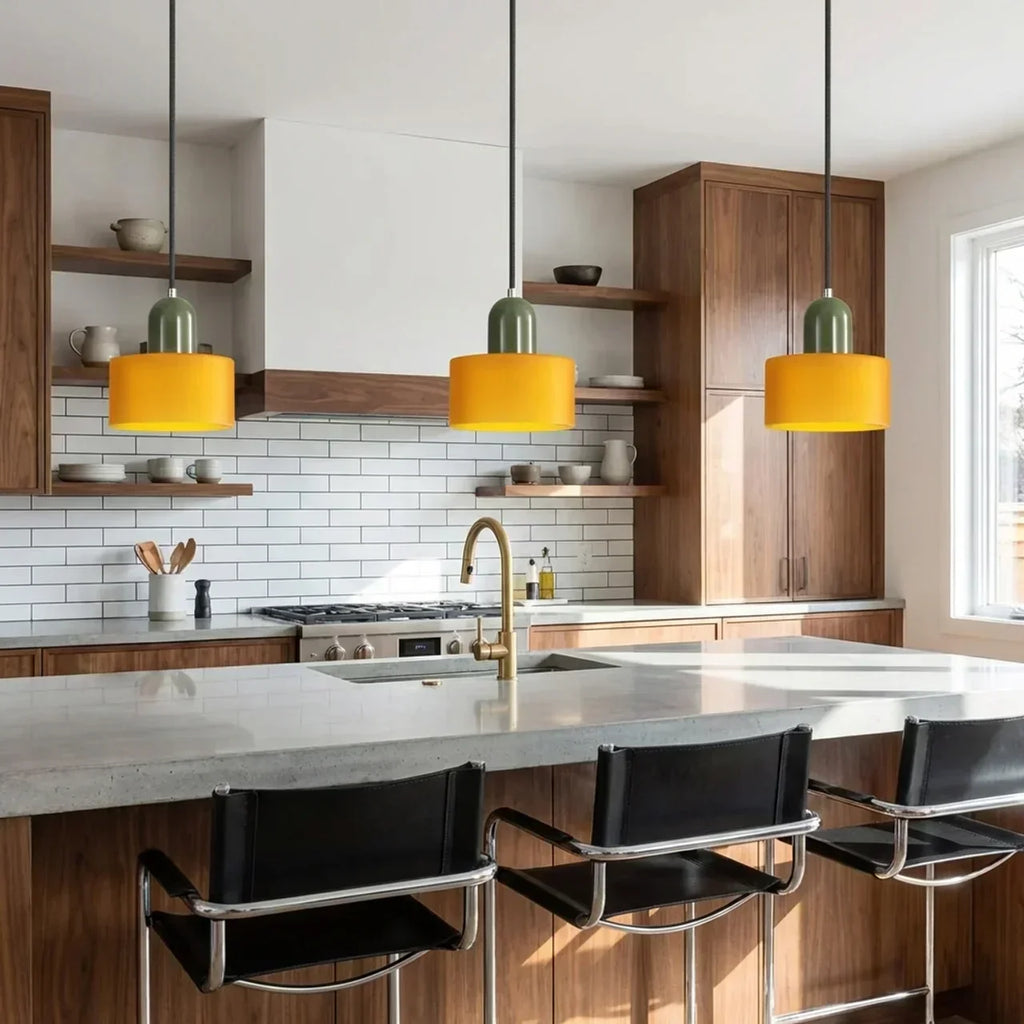 Glass Flush Mount Ceiling Light With Soft Coloured Shade | Temsk