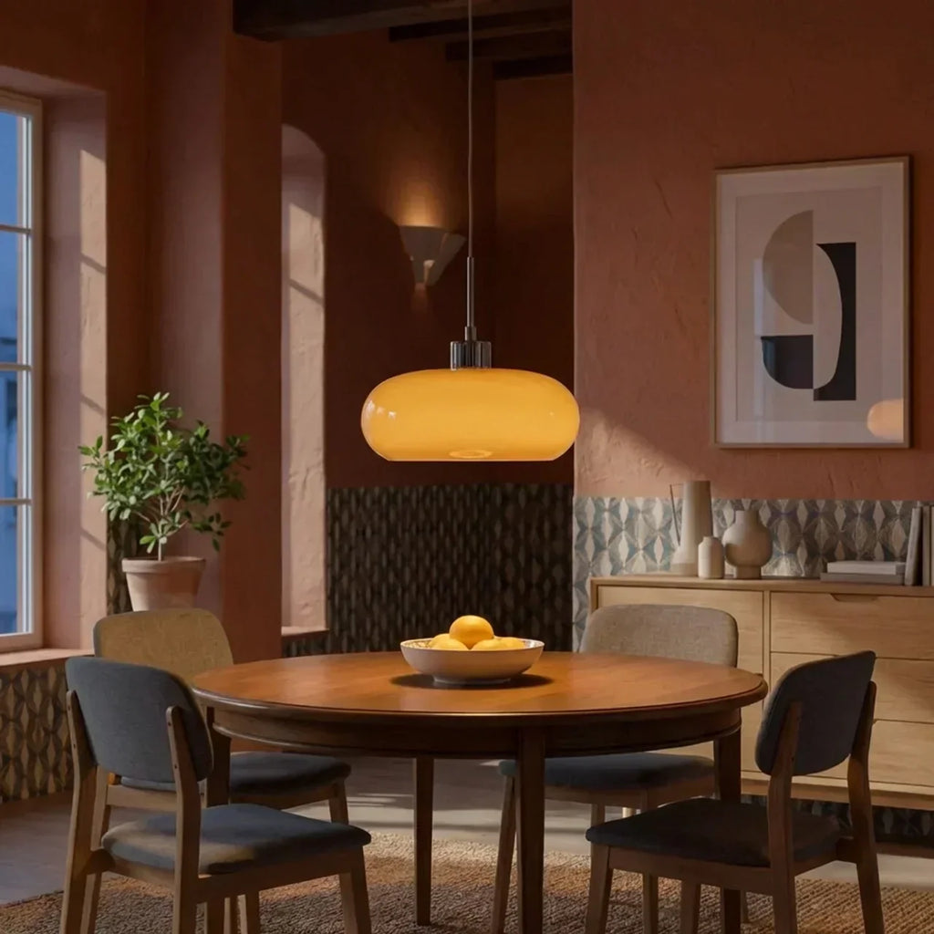 Compact Glass Pendant Light In Bauhaus Style For Modern Interiors | Temsk