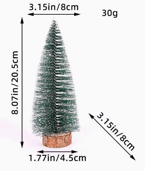 FrostSprig Flocked Mini Fir Set, 5 Pieces For Christmas Decoration | Temsk