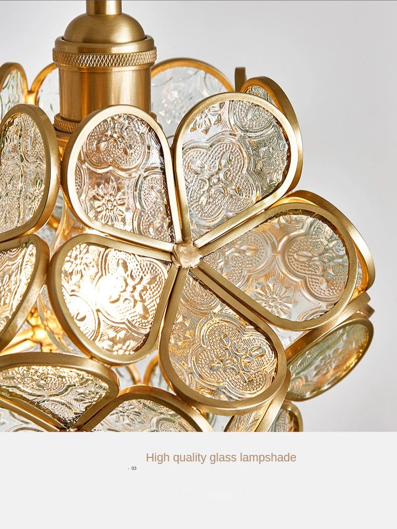 Liora Glass Flower Pendant Light for Living Rooms and Homes | Temsk