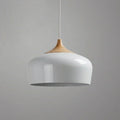 Pendant Light With Sculptural Shape Design In Metal And Wood | Temsk