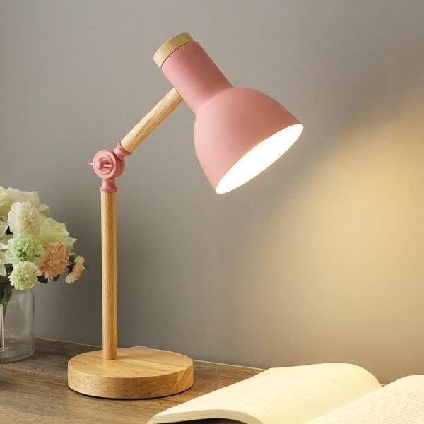 Nordische Holz-LED-Schreibtischlampe mit minimalistischem skandinavischem Licht | Temsk