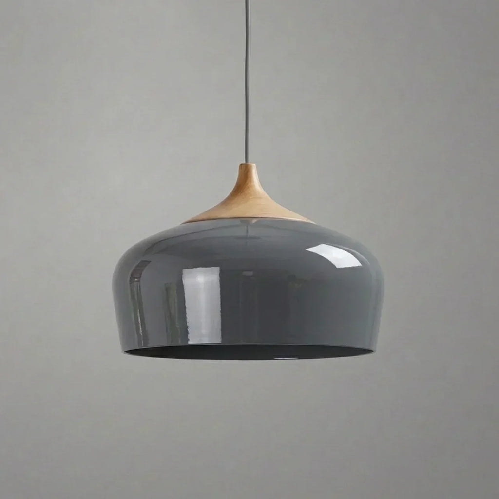 Pendant Light With Sculptural Shape Design In Metal And Wood | Temsk