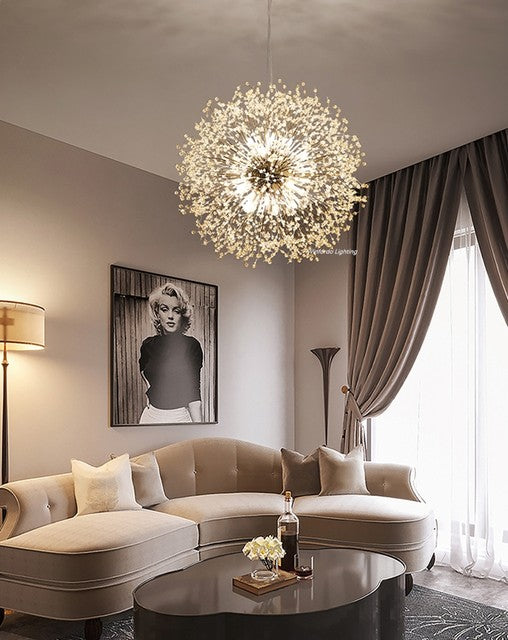 Elegant Dandelion Crystal Pendant Light For Modern Interiors | Temsk