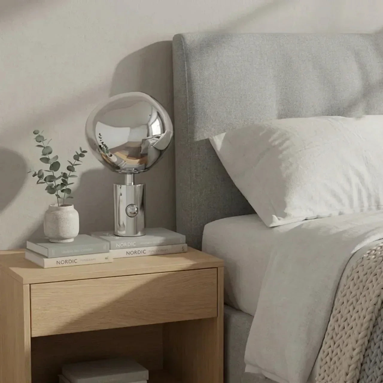 Melted Acrylic Table Lamp With Sculptural Molten Style Shade | Temsk