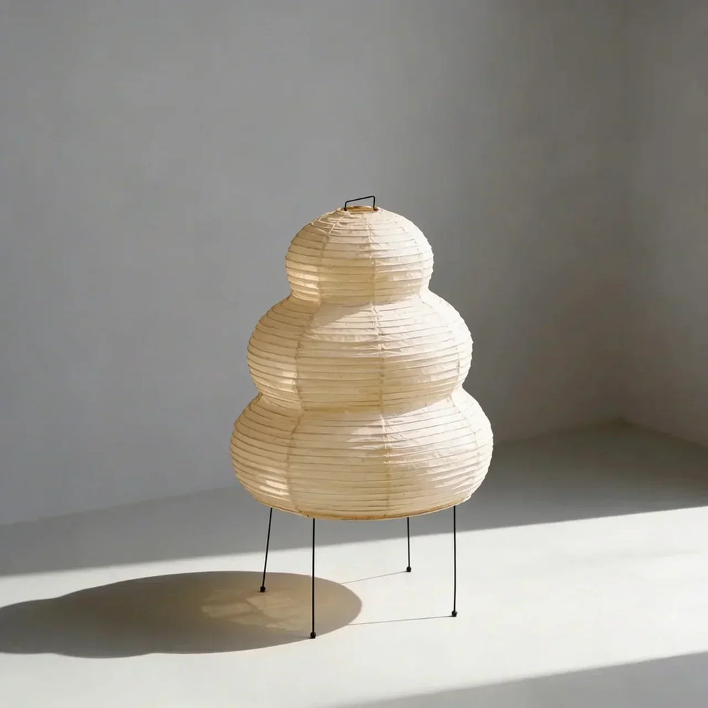 Rice Paper Floor Lamp With Layered Paper Shade | Temsk