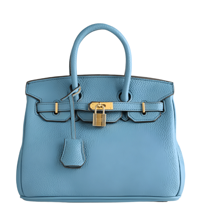 AzureAura Leather Handbag Premium Cowhide And All Occasion Style | Temsk