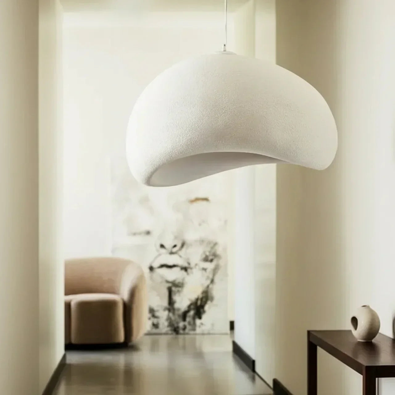 Galet Air Pendant Light With Organic Stone Form Design | Temsk