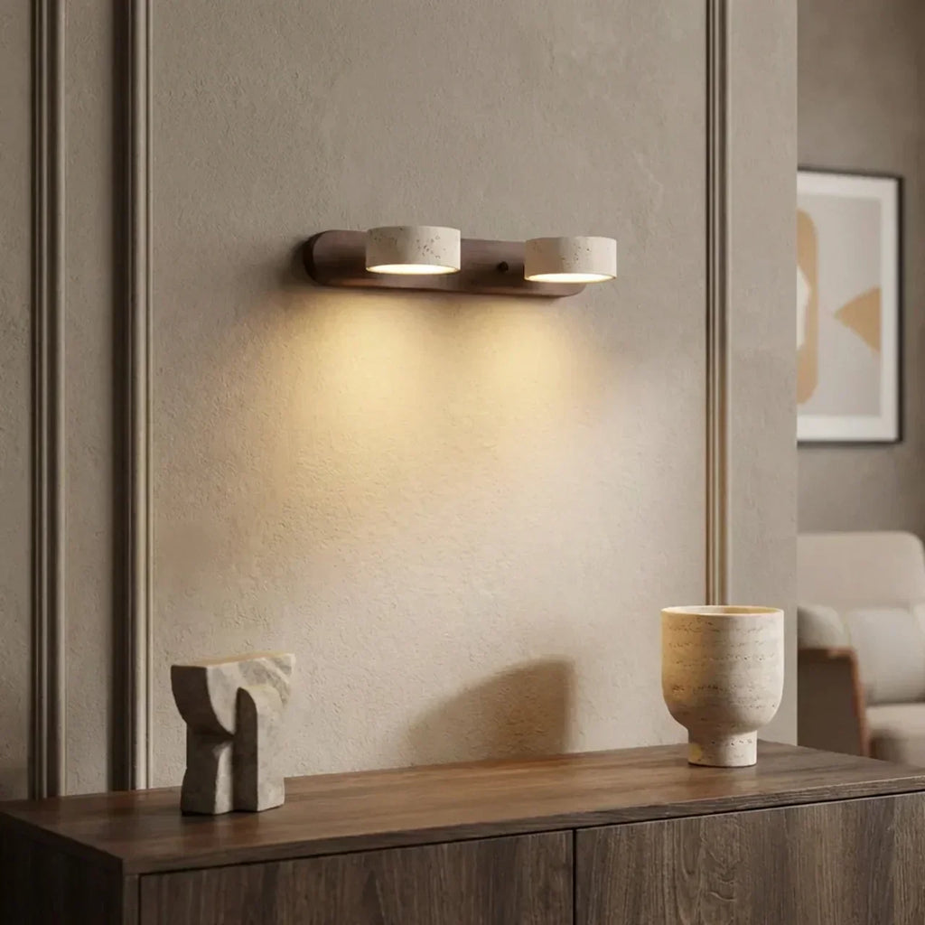 Integrované LED nástěnné svítidlo z travertinu pro vnitřní použití | Temsk