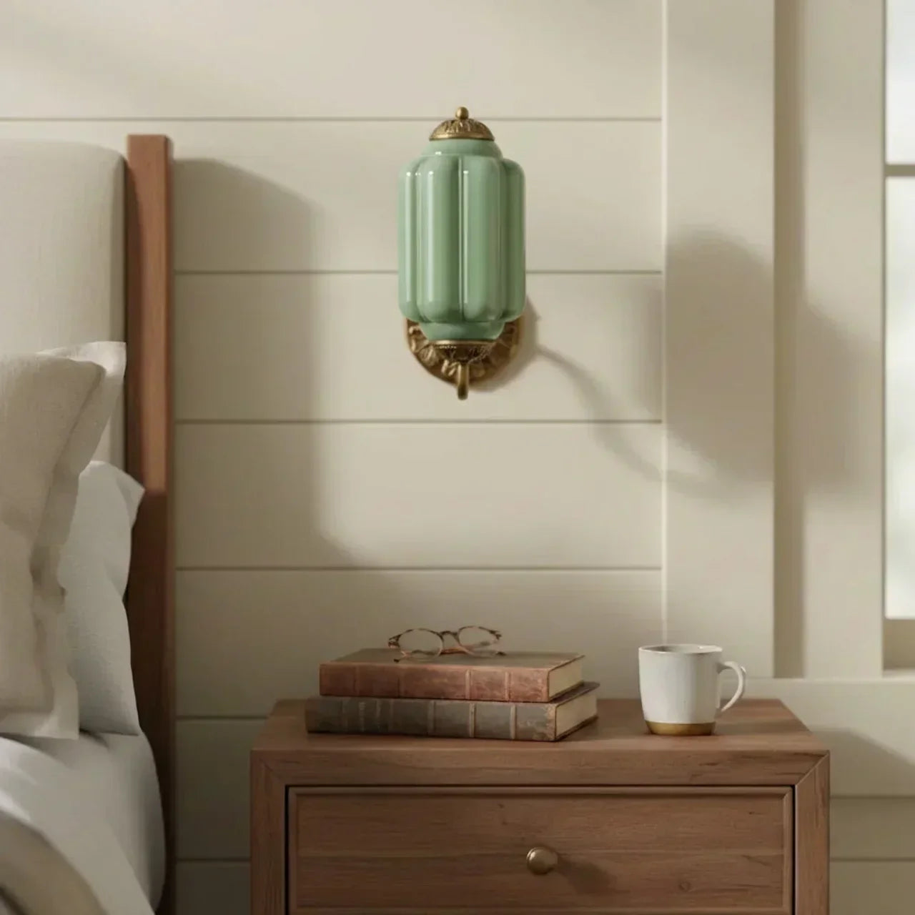 Vintage Milk Glass Wall Light Fixture For Indoor Ambient Lighting | Temsk