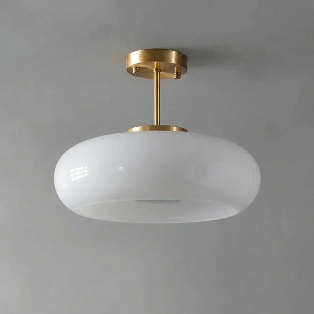 Bauhaus Glass Ceiling Light, Disc Form Light Fixture | Temsk