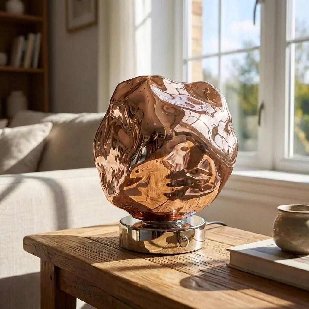 Organic Lava Glass Table Lamp For Interiors And Modern Decor | Temsk