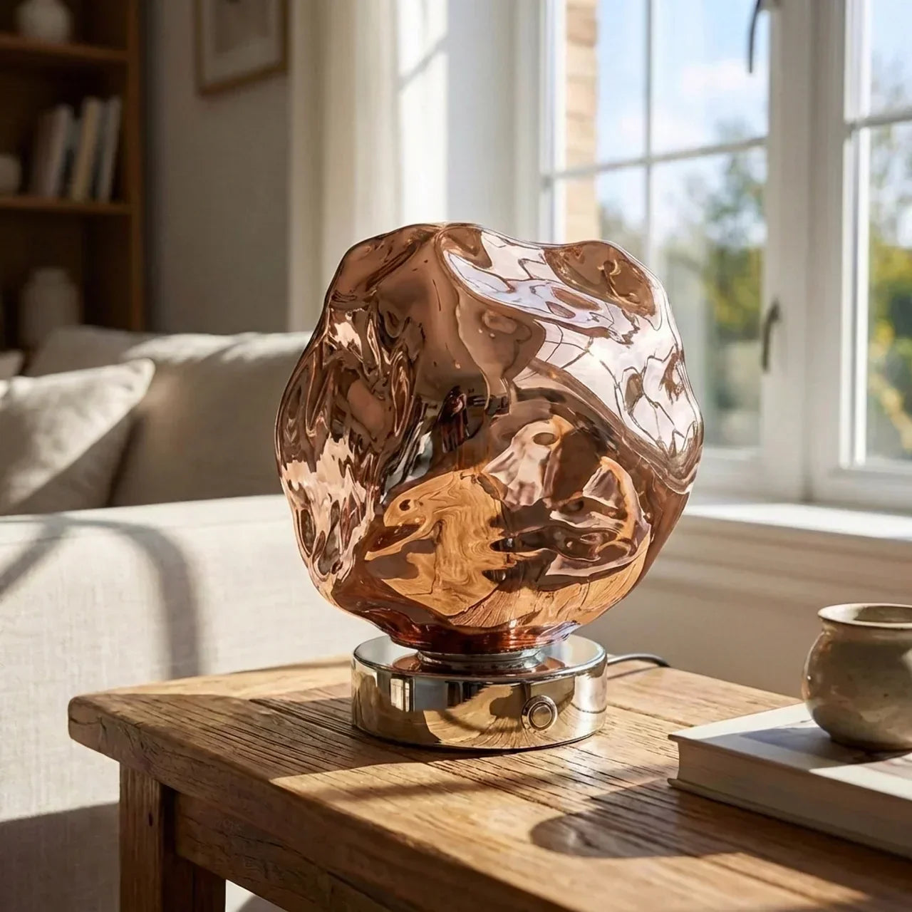 Organic Lava Glass Table Lamp For Interiors And Modern Decor | Temsk