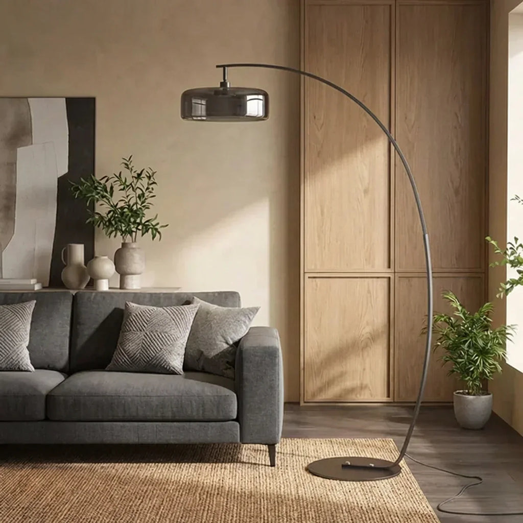 Arched Glass Floor Lamp For Modern Living Spaces And Ambience | Temsk