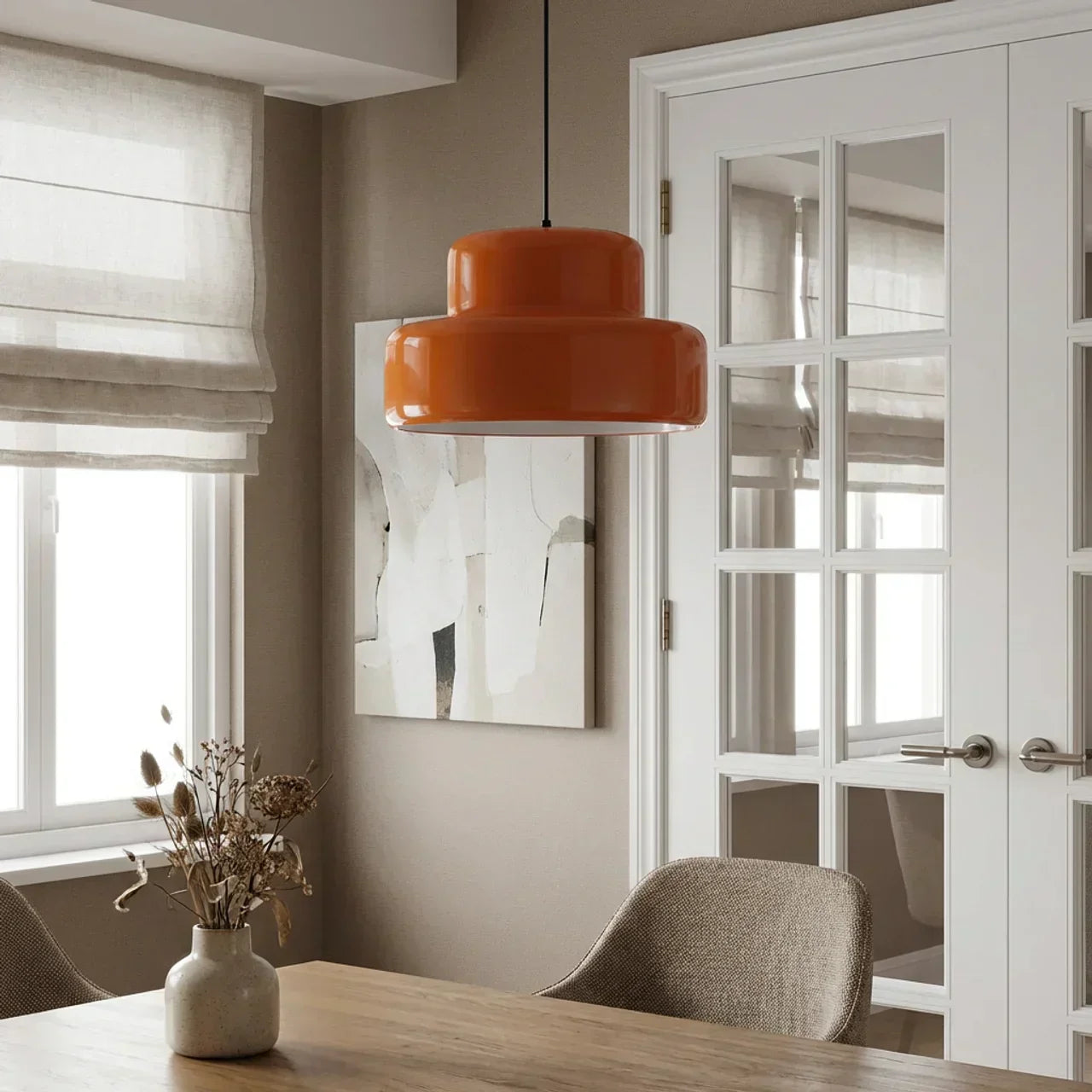Bauhaus Style Coloured Glass Pendant Light In Bowl Form | Temsk