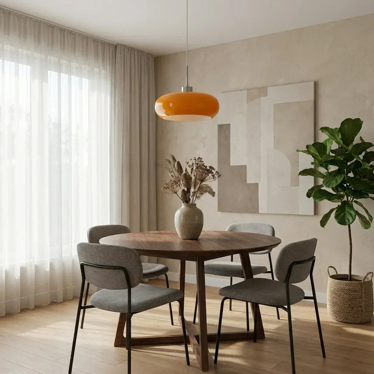 Compact Glass Pendant Light In Bauhaus Style For Modern Interiors | Temsk