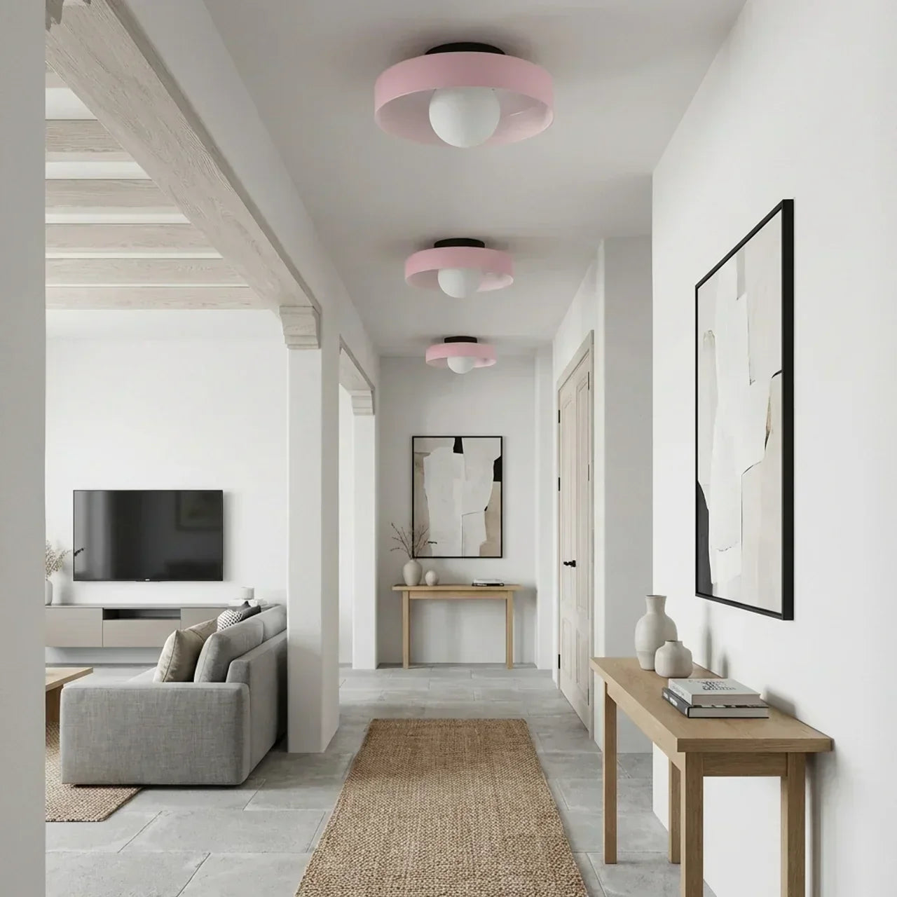 Bauhaus Glas Disk Væg- og Loftlys Til Stemningsbelysning | Temsk