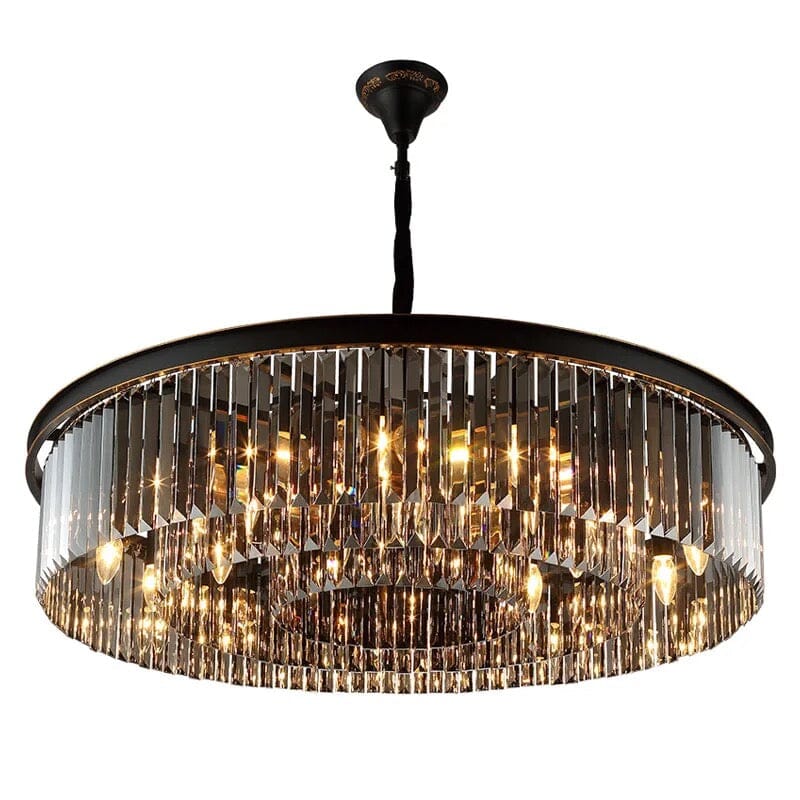 Lyrae Grey Crystal Chandelier for Elegant Living Rooms | Temsk