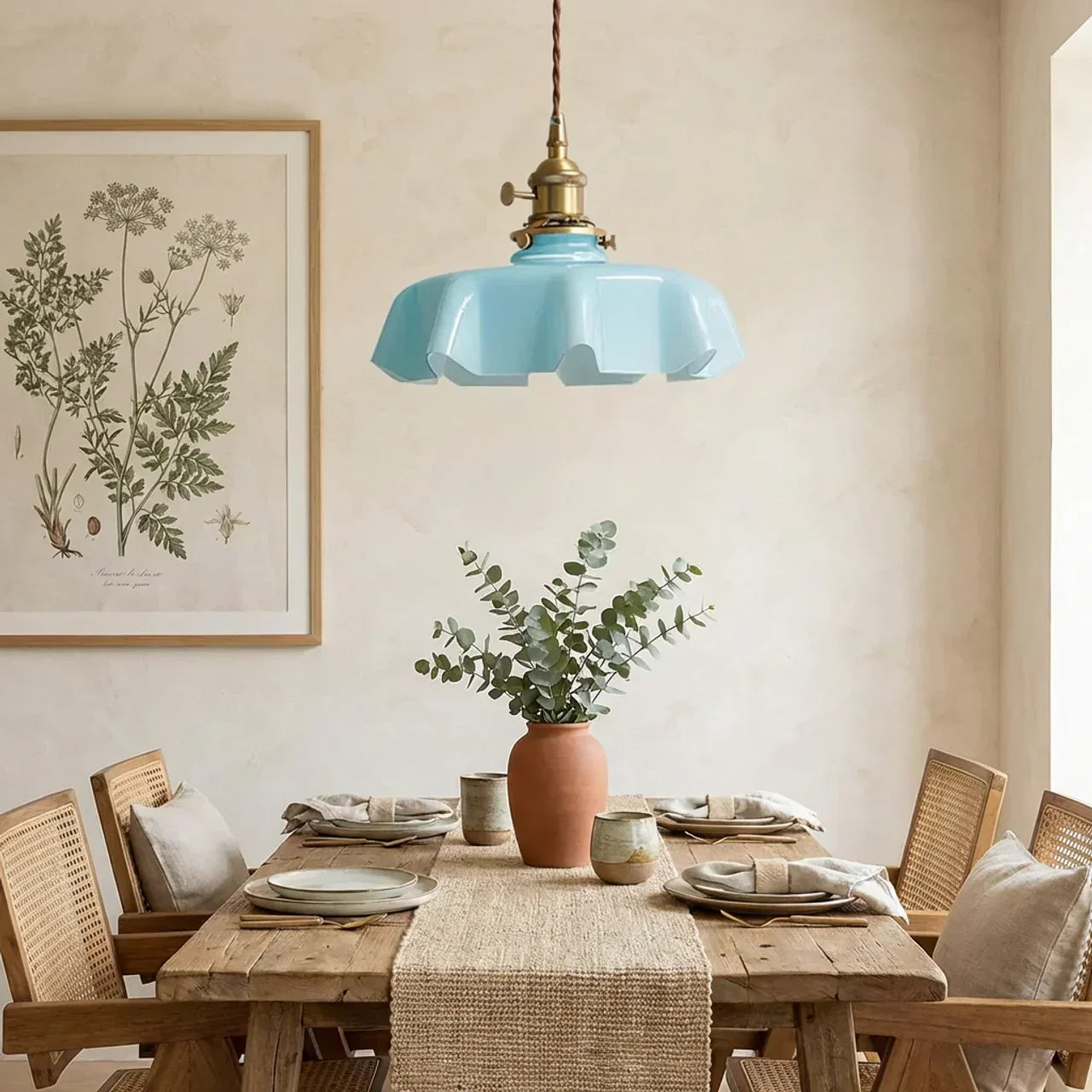 Draped Glass Pendant Ceiling Light In Art Deco Style | Temsk