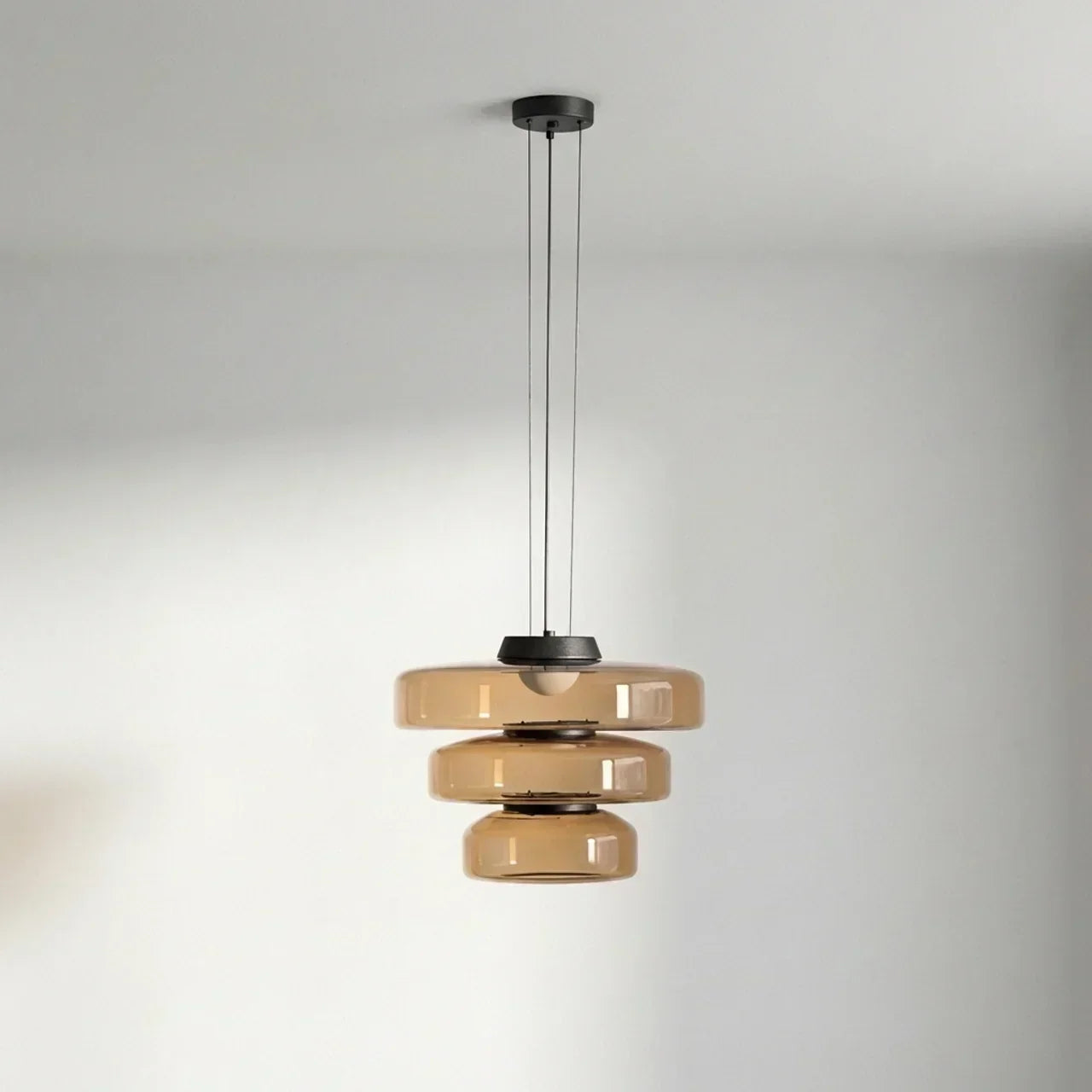 Tiered Glass Pendant Light With Integrated LED Bauhaus Style | Temsk