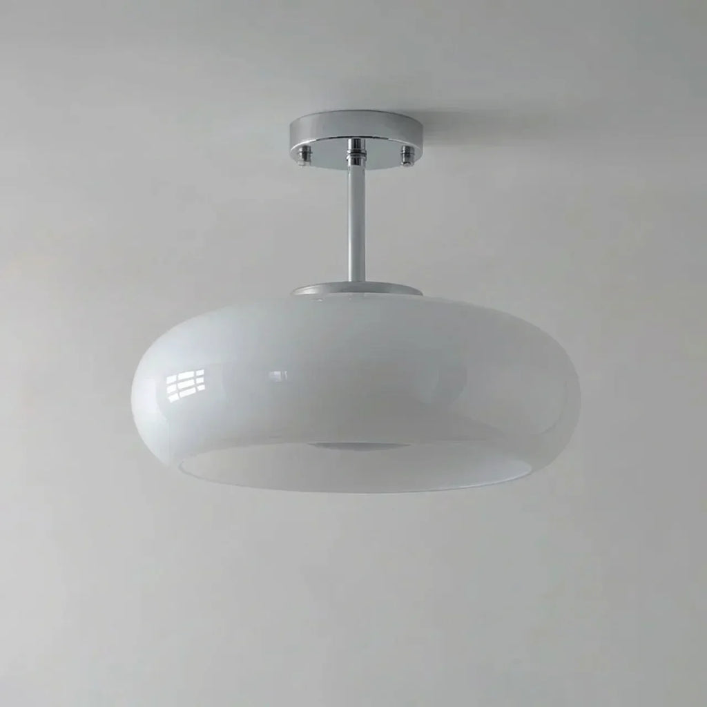 Bauhaus Glass Ceiling Light, Disc Form Light Fixture | Temsk