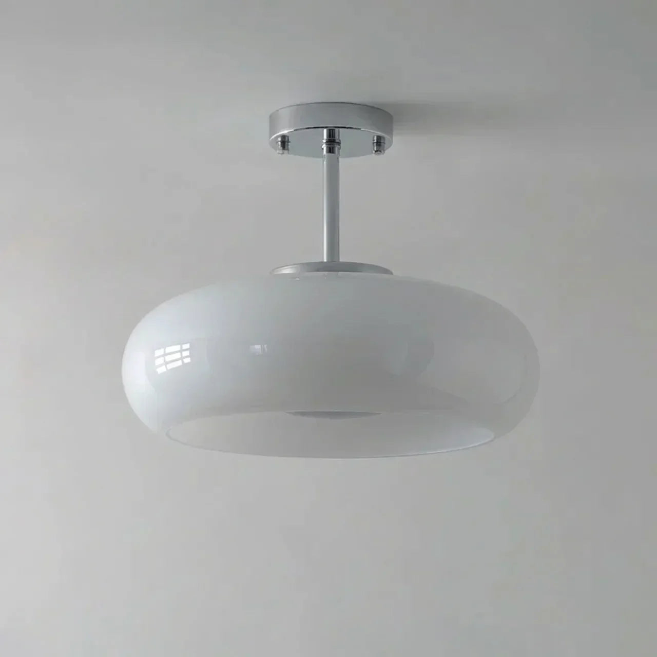 Bauhaus Glass Ceiling Light, Disc Form Light Fixture | Temsk