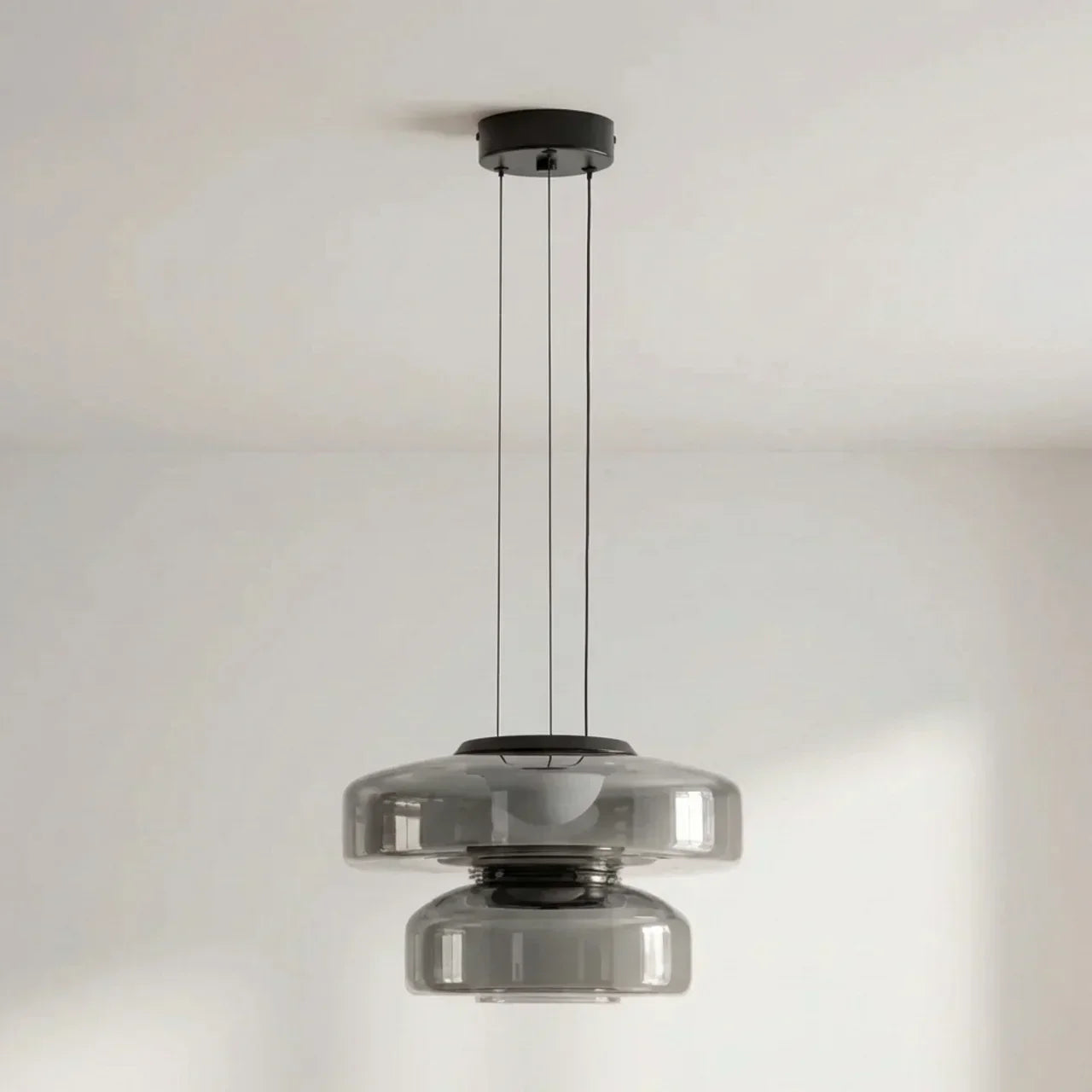 Tiered Glass Pendant Light With Integrated LED Bauhaus Style | Temsk