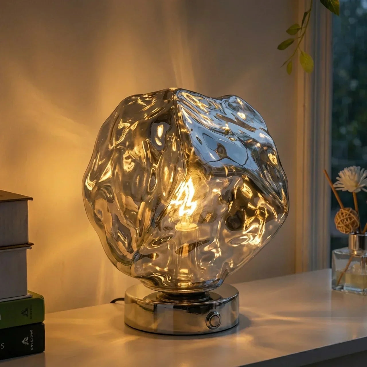 Organic Lava Glass Table Lamp For Interiors And Modern Decor | Temsk