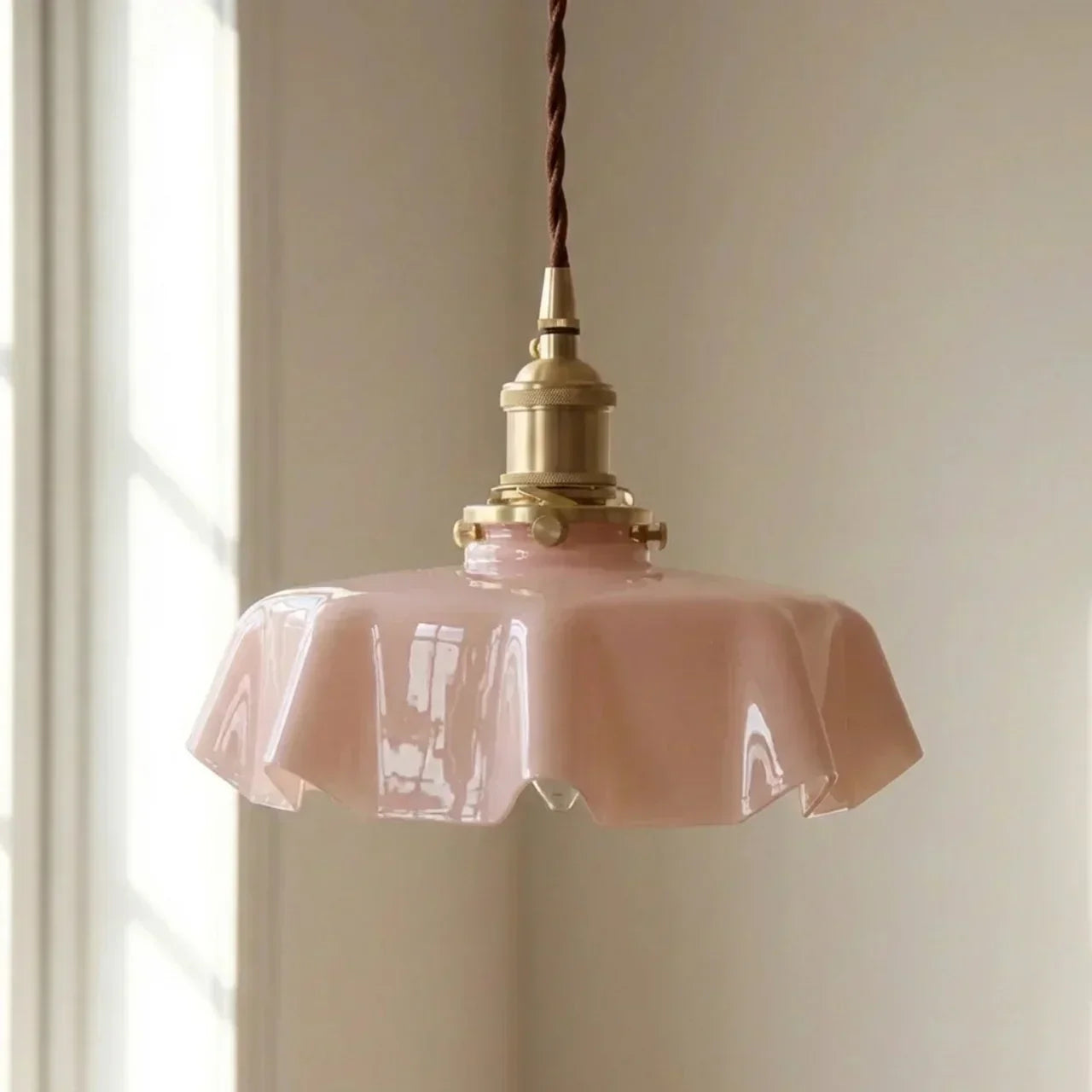 Draped Glass Pendant Ceiling Light In Art Deco Style | Temsk