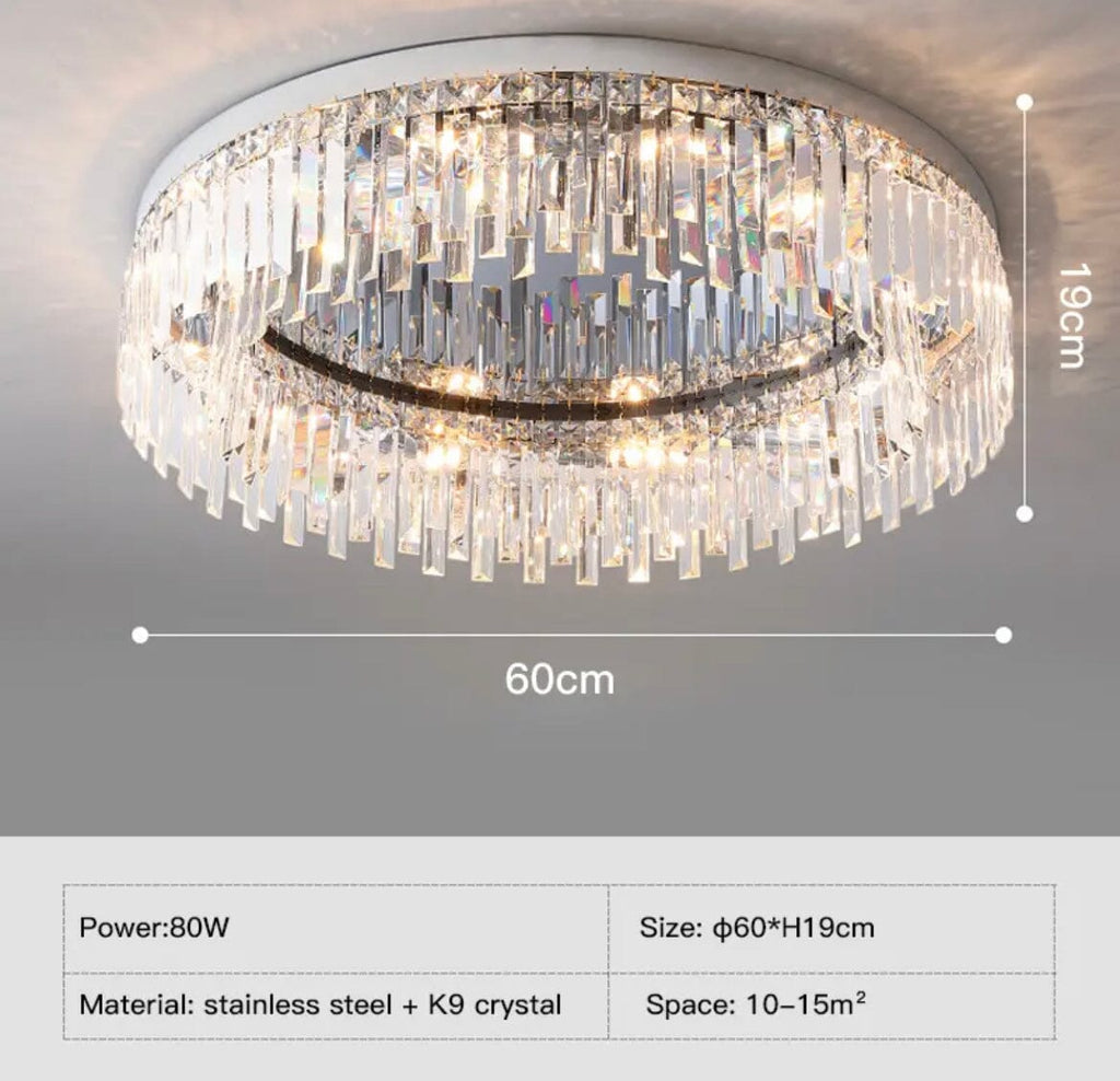 Empressa Crystal Lighting Collection Featuring Stainless Steel And K9 Crystals | Temsk