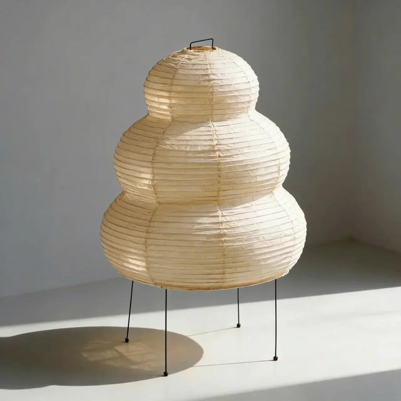 Rice Paper Floor Lamp With Layered Paper Shade | Temsk