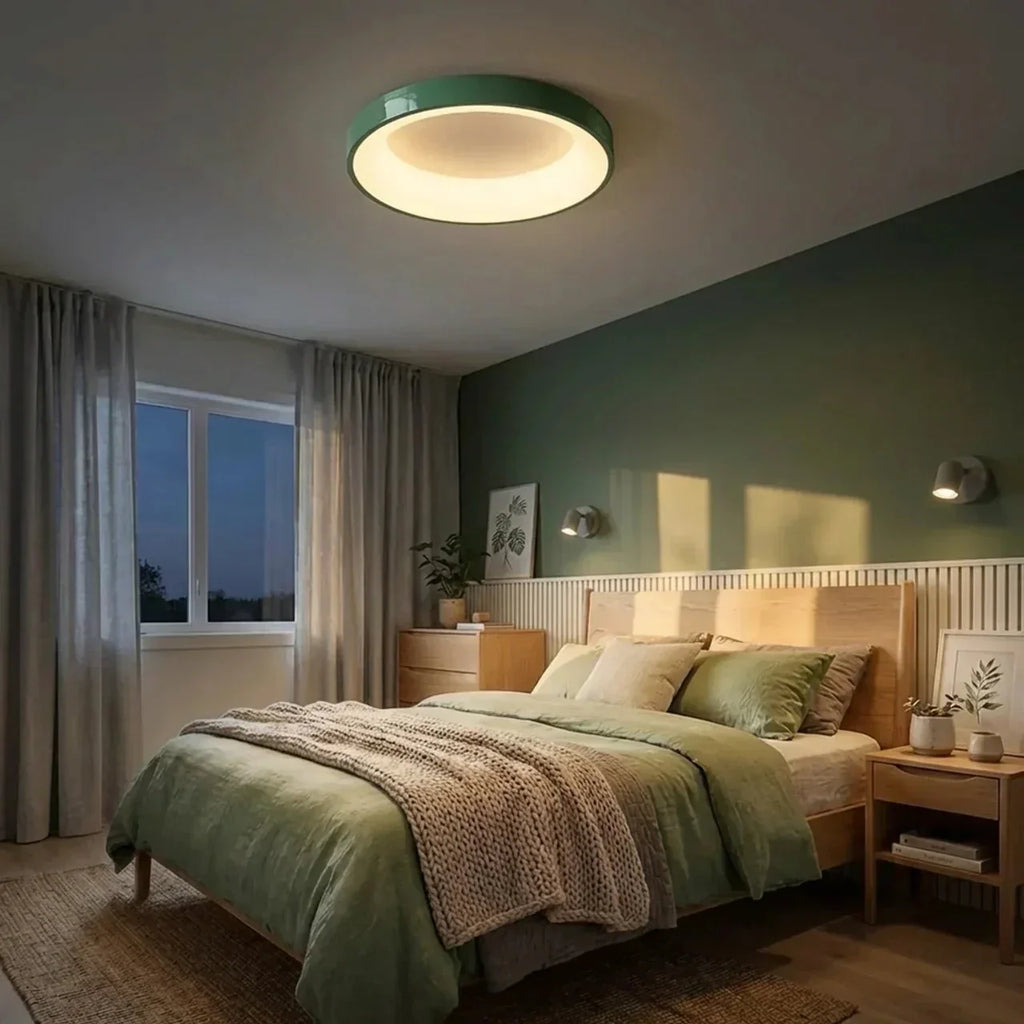 Flush Mount Ceiling Light With Hollow Centre LED Design | Temsk