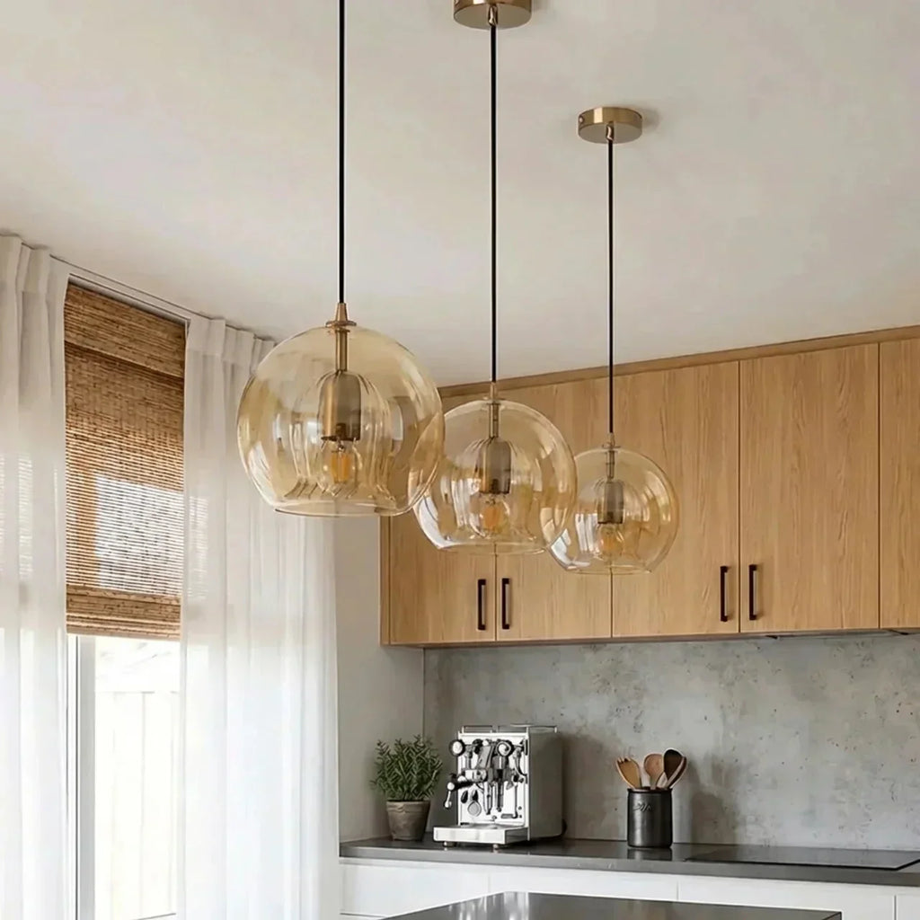 Glass Pendant Light Available In Several Size Options | Temsk