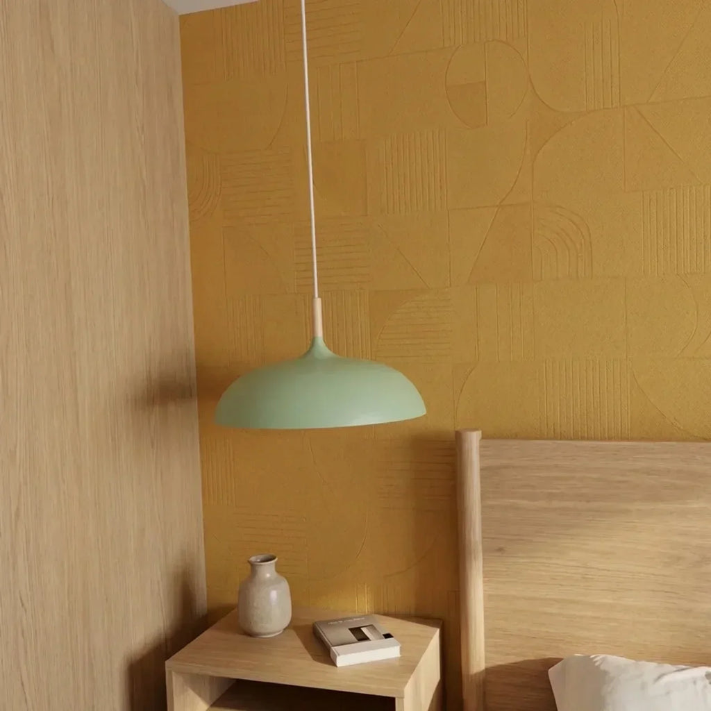 Pendant Light With Sculptural Shape Design In Metal And Wood | Temsk