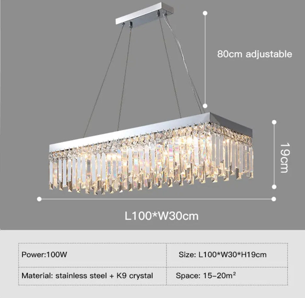 Empressa Crystal Lighting Collection Featuring Stainless Steel And K9 Crystals | Temsk