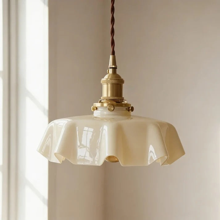 Draped Glass Pendant Ceiling Light In Art Deco Style | Temsk