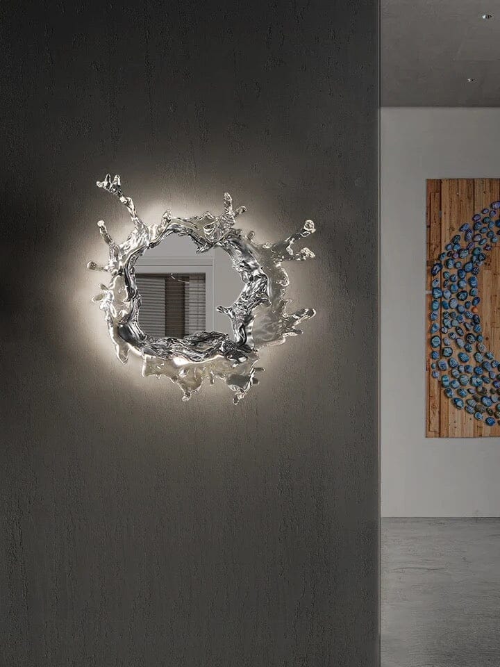 Water Splash LED Mirror with Warm Glow and Waterproof Resin | Temsk