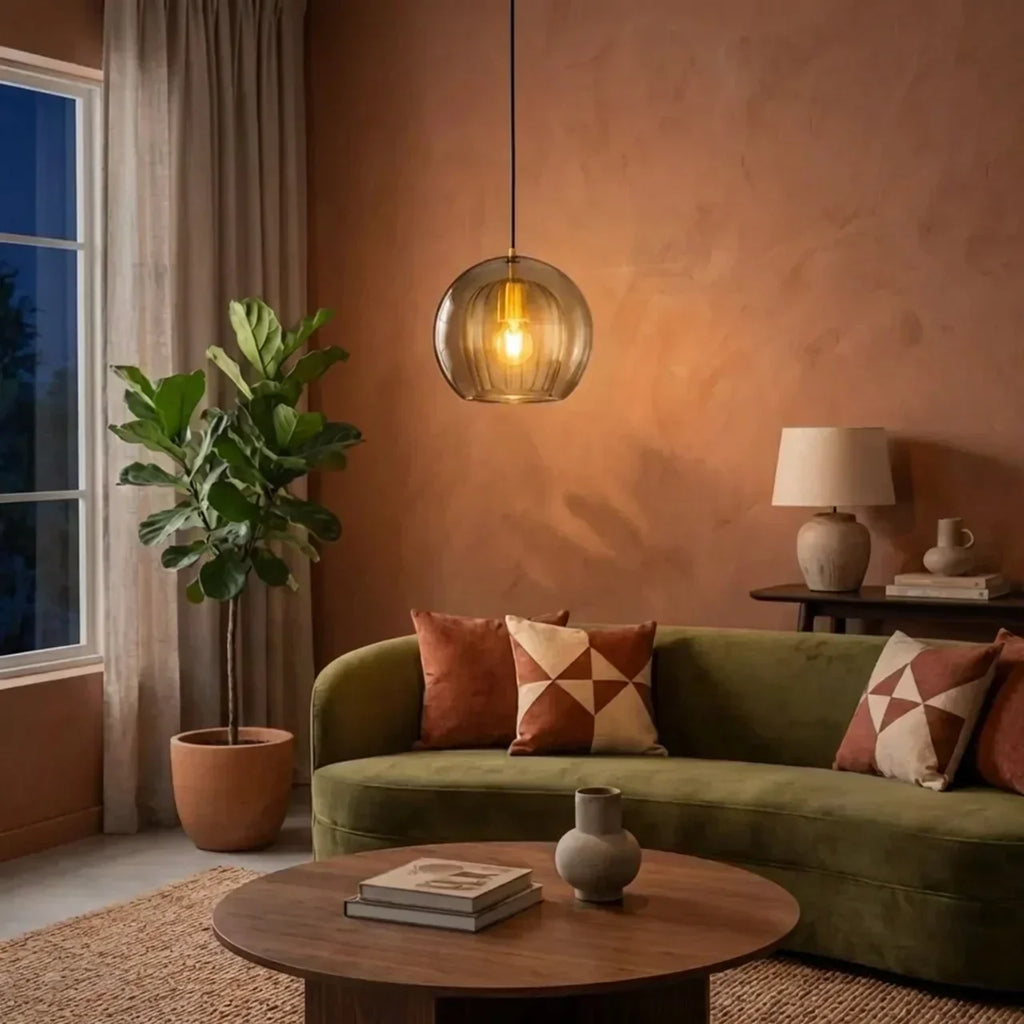 Glass Pendant Light Available In Several Size Options | Temsk