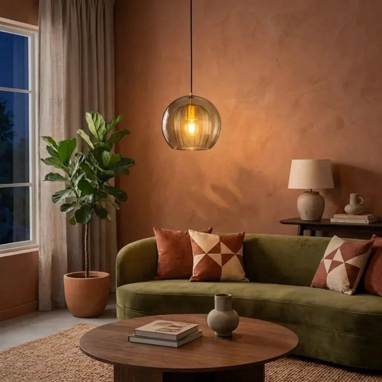Glass Pendant Light Available In Several Size Options | Temsk