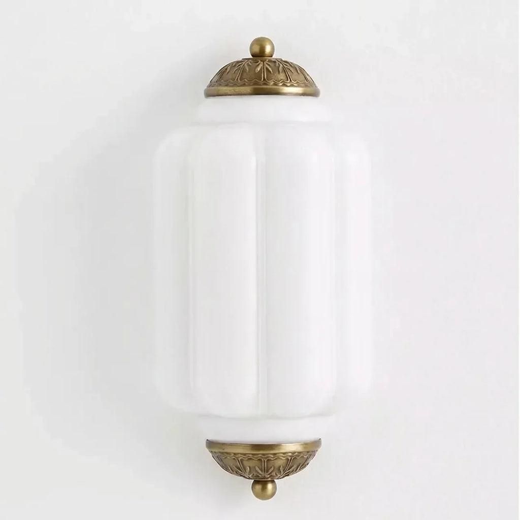 Vintage Antique Milk Glass Flush Wall Light Fixture | Temsk