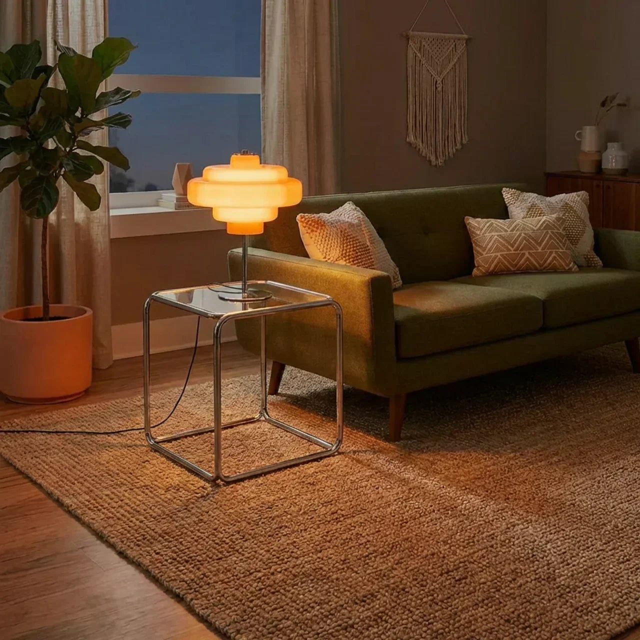 Coloured Glass Table Lamp In Bauhaus Style Pendant | Temsk