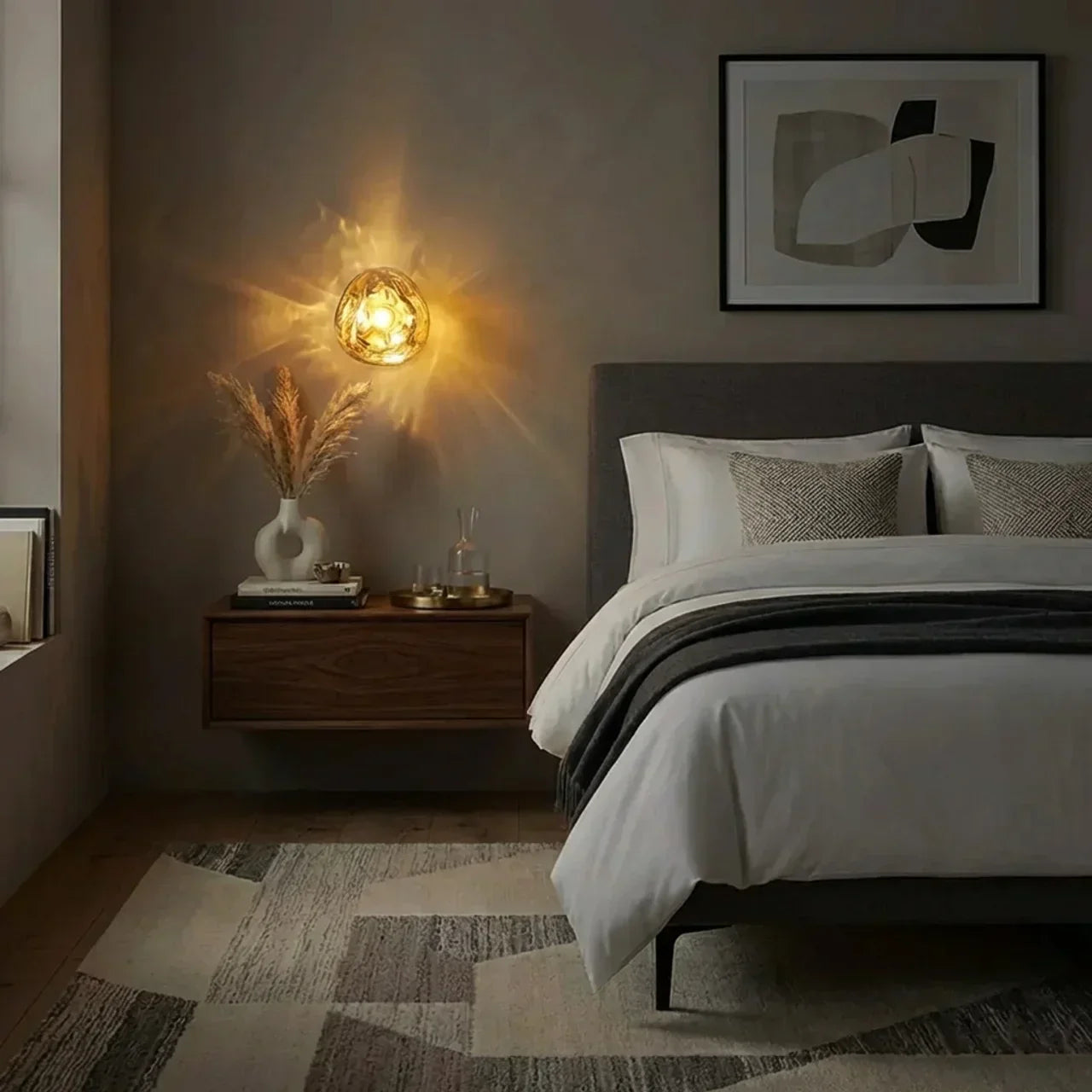 Melted Acrylic Wall Light Fixture With Sculptural Shade | Temsk
