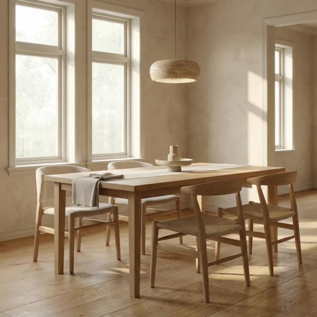 Donut-Shaped Travertine Pendant Light With Integrated LED | Temsk