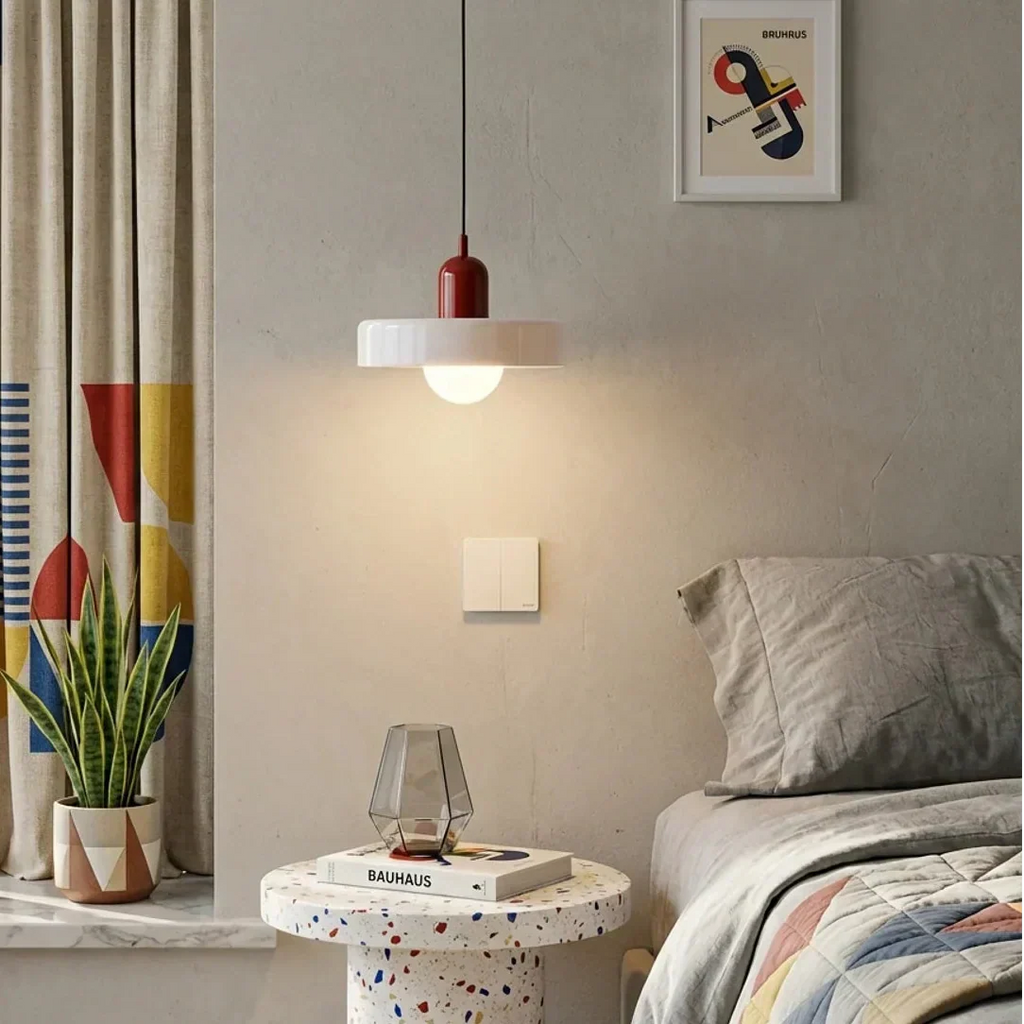 Coloured Glass Pendant Light In Bauhaus Style For Modern Interiors | Temsk