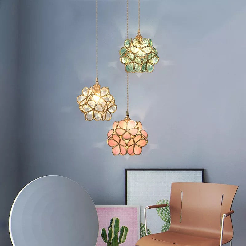 Liora Glass Flower Pendant Light for Living Rooms and Homes | Temsk